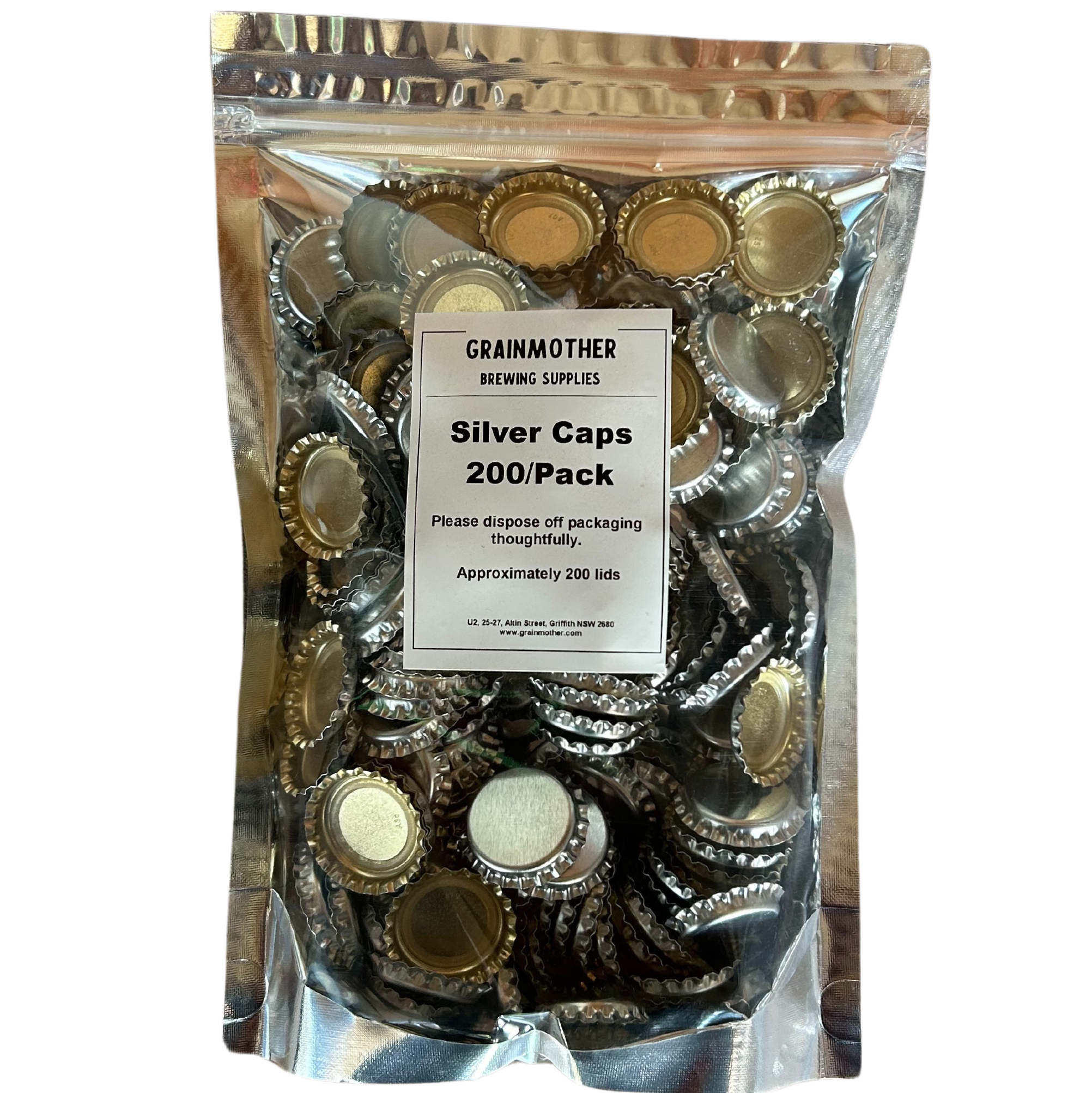 Crown Seals Silver Colour - 200 pcs