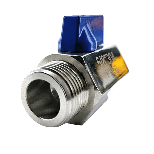 5/8 Stainless Ball Valve (Female x Male) for Keg Couplers