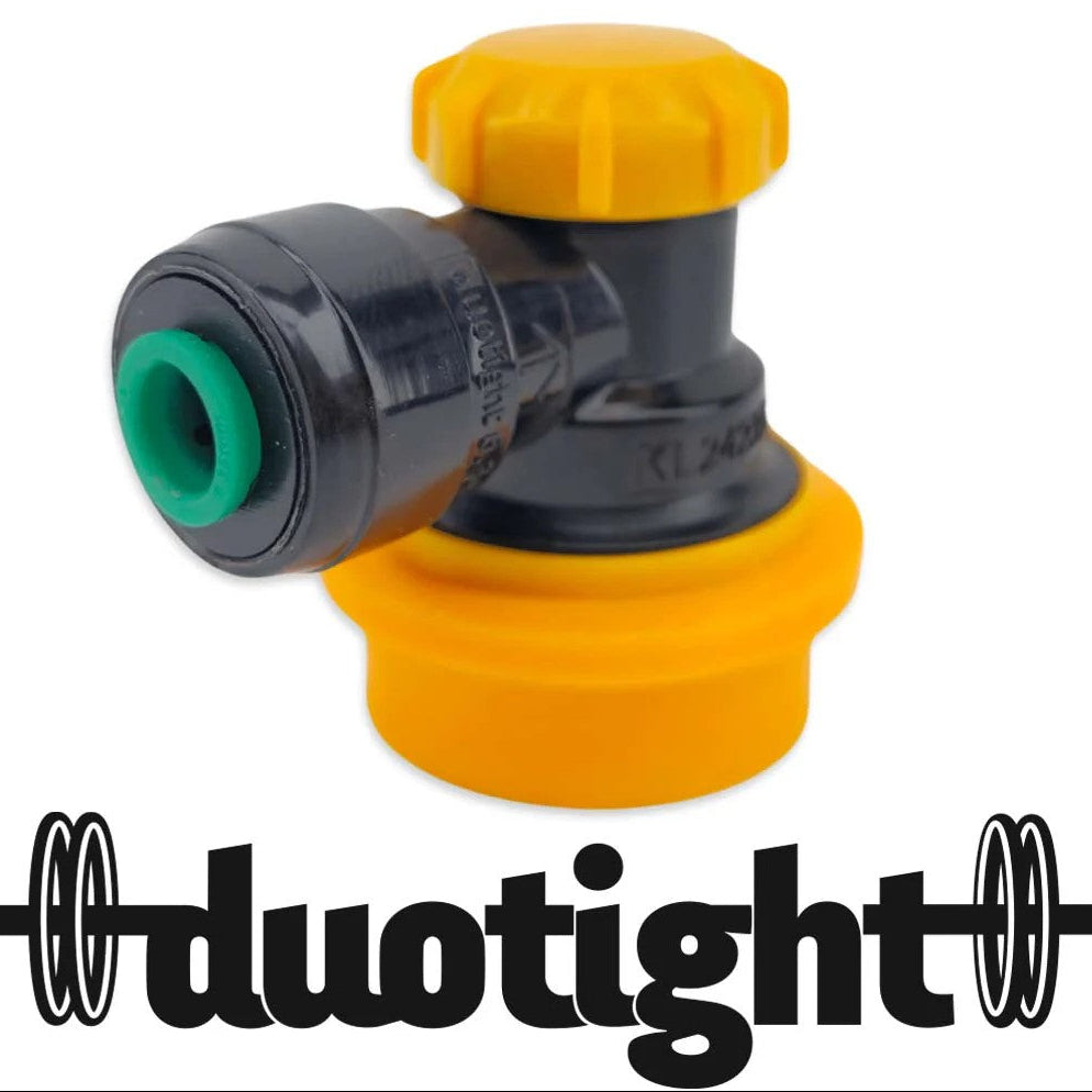 Duotight 6.35mm (1/4'') x Ball Lock Disconnect - (Black + Yellow Liquid)