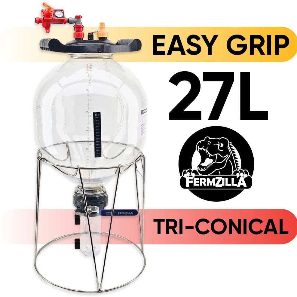 27L FermZilla Tri-Conical Easy-Grip Pressure Fermenter Starter Kit