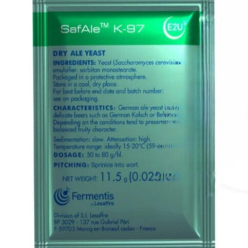 Safale K-97 Yeast (11.5g)