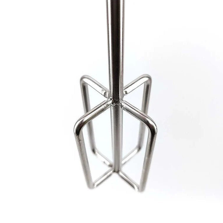 Premium Stainless Steel Drill Powered Mash Stirrer & Mixer - 1/4 Inch Hex Drive