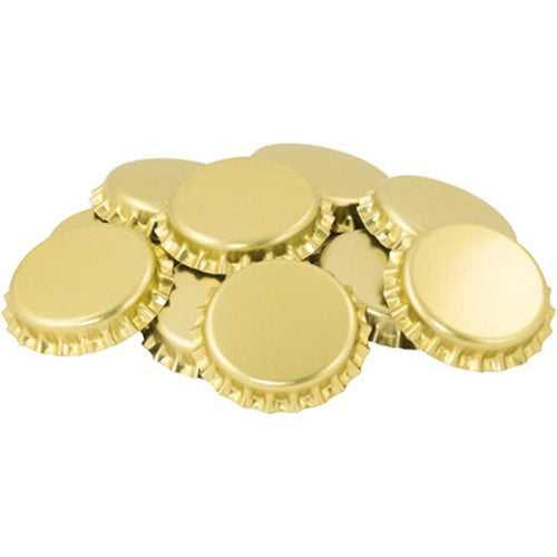 Champagne Bottle Crown Seal Gold Colour - 100 pcs