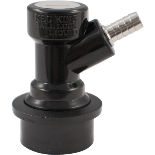 Ball Lock Disconnect (Black/Liquid) - Barbed