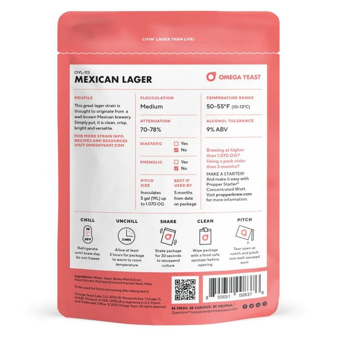 OYL-113 Mexican Lager - Omega Yeast