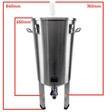 32L Stainless Steel Conical Fermenter