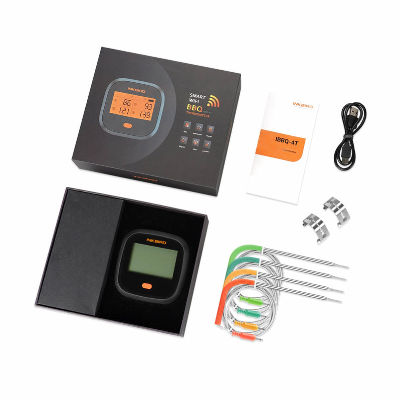 Inkbird BBQ Thermometer with 4 Probe Cable Winders