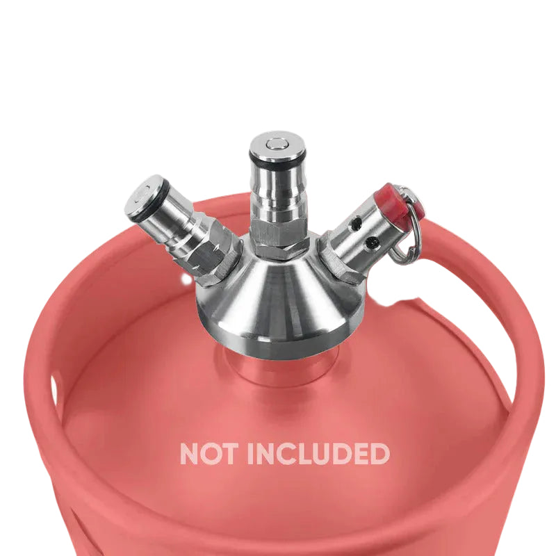 Mini Keg - Ball Lock Tapping Head with 8mm Silicone Hose