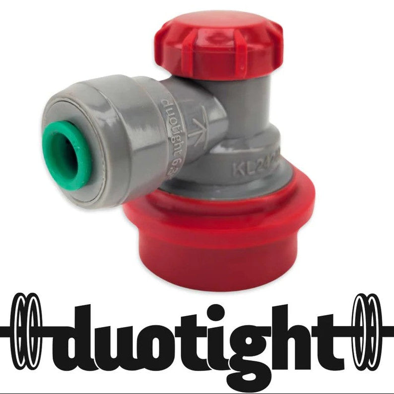 Duotight 6.35mm (1/4'') x Ball Lock Disconnect - (Grey + Red Gas)