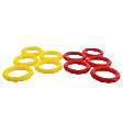 10 Pack of Colour Coded Silicone Post O-Rings (5 x Red Gas + 5 x Yellow Liquid)