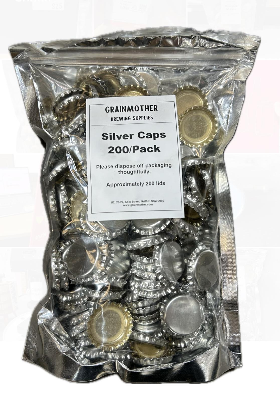 Silver Caps (PACK OF 200)