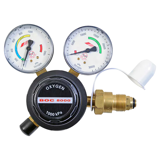 BOC 8000 Single Stage Oxygen Regulator: 1000 kPa - Side Inlet