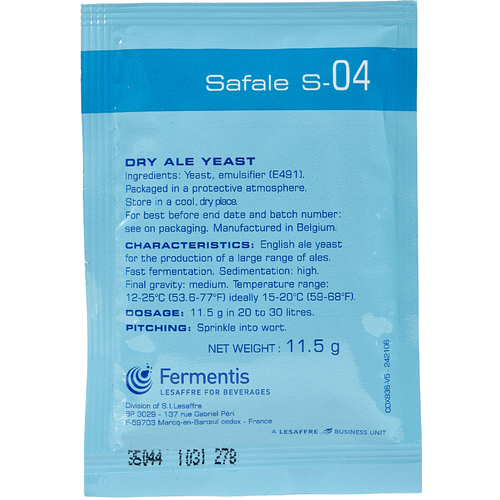 SafAle S-04 English Ale Dry Yeast 11.5g