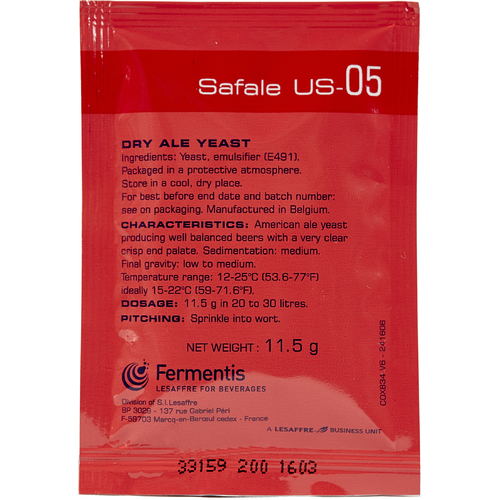 SafAle US-05 American Ale Dry Yeast 11.5g