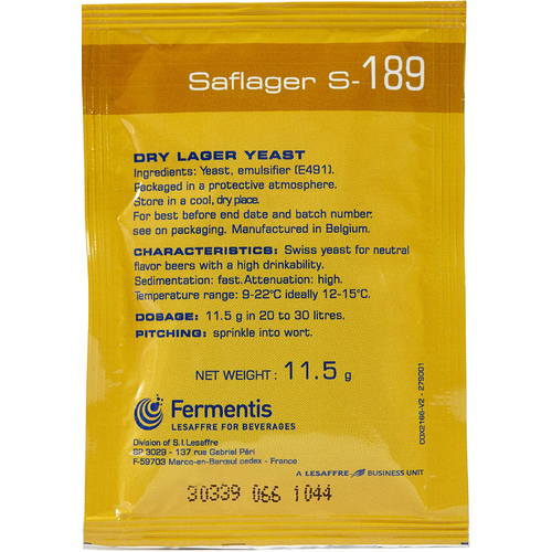 SafLager S-189 Lager Dry Yeast 11.5g