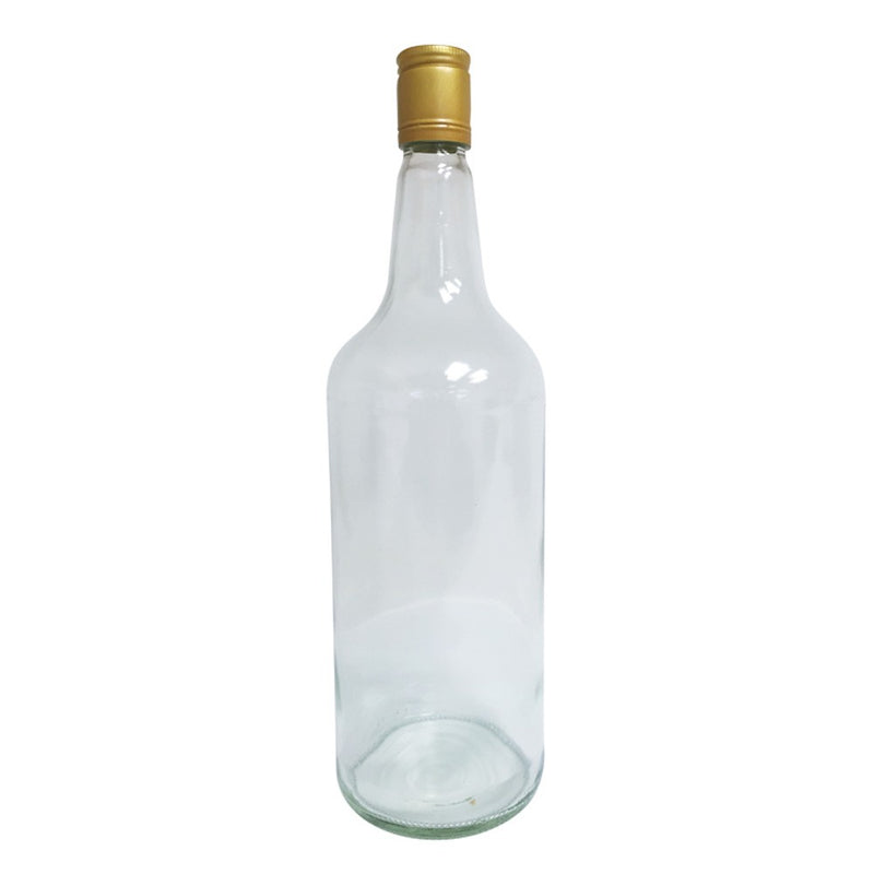 1125mL Glass Spirit Bottles & Metal Spirit Caps (Box 12)