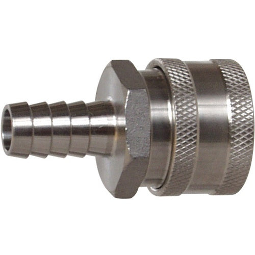 Stainless Steel Quick Disconnect  - Female Quick Disconnect 1/2″ Female x 13mm Barb