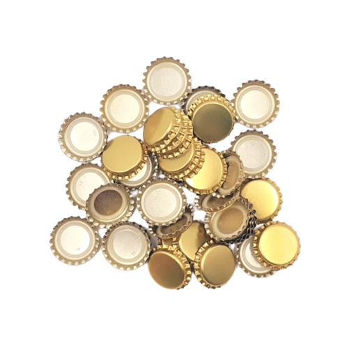 Champagne Bottle Crown Seal Gold Colour - 100 pcs