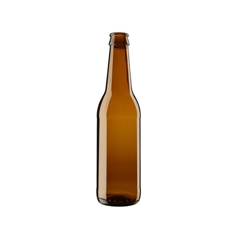 330ml Glass Bottle Crown Seal Amber (Single Bottle)