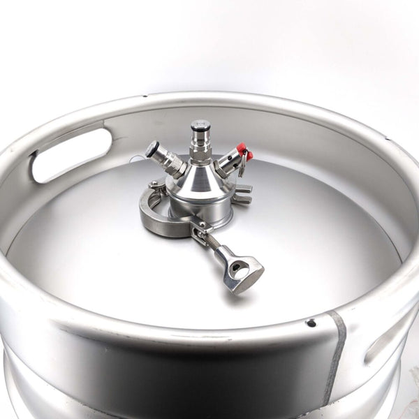 Ball Lock Tapping Head to 2inch Tri Clover (commercial keg adapter)