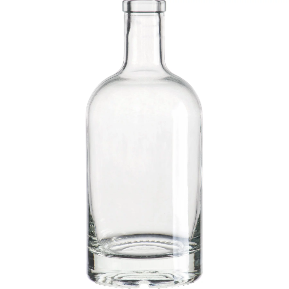 750mL Glass Spirit Bottles with Black Synthetic Cork Lid (Single Bottle)